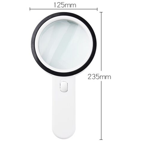 Lente D'ingrandimento Pieghevole 5x Con Luce LED – Manico Versatile, Leggera E Portatile – Per Anziani, Lettori E Collezionisti Di Francobolli – Funziona Con 3 Batterie AAA