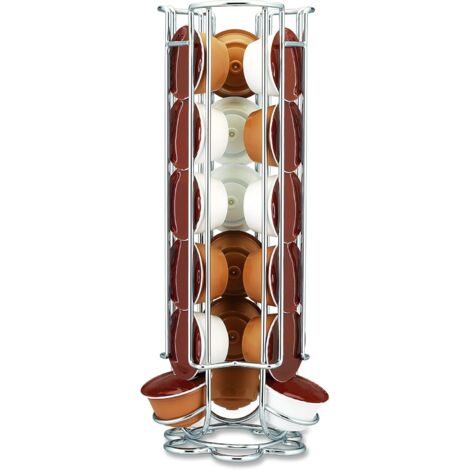 Porta Capsule Caffè In Filo Di Ferro Cromato Oro - Contenitore Per 18 Capsule, Design Aperto Per Drenaggio E Ventilazione
