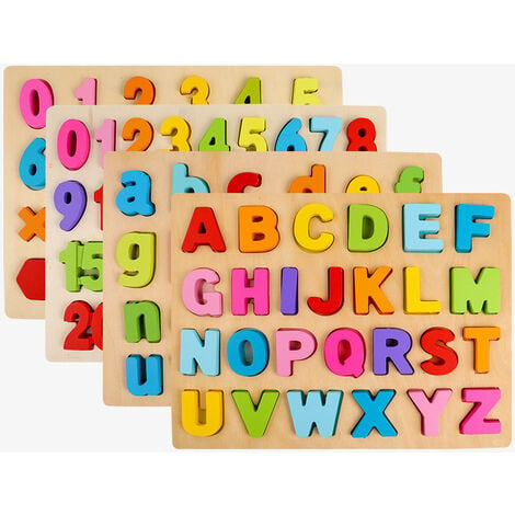 Gioco lettere alfabeto bambini in legno per imparare in modo divertente