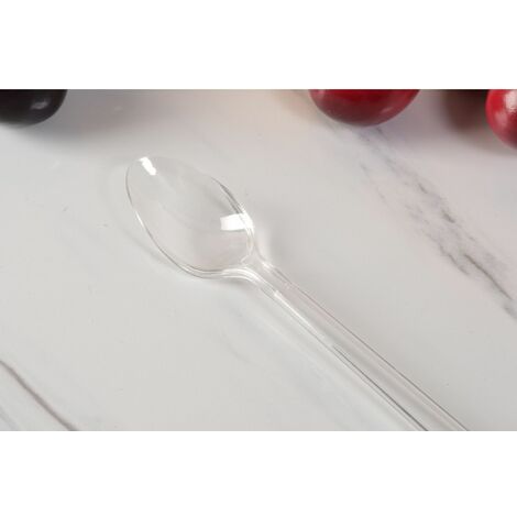 1000 Cucchiai Di Plastica Trasparenti - Riutilizzabili, 7.5cm Per Dessert E Gelati - Foto 6