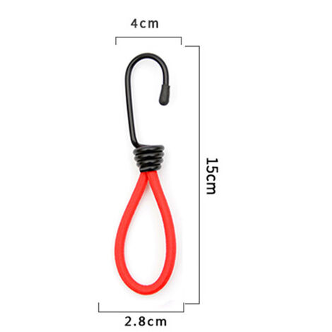 Corde Elastiche Con Moschettoni - X4 Pezzi | Per Bagagli, Tendalini E Campeggio - Foto 9