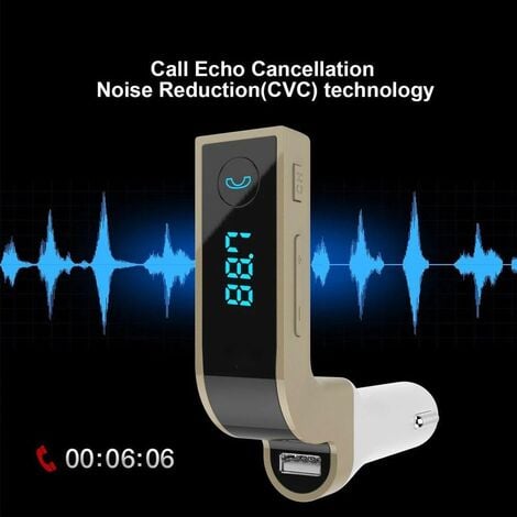 Trasmettitore FM wireless per auto Ricevitore audio Vivavoce Bluetooth  Lettore MP3 Caricatore rapido USB Accessorio per