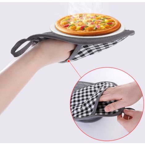 Guanti Da Forno Guanti Cottura Silicone Presa Sicura Wenko Ada Mini - Neoprene, Presa Sicura, Lavabili, Grigio/Nero Guanti Forno Silicone Guanti Termici Lavabili