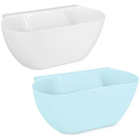 6 Cestini Porta Rifiuti Da Cucina Da Appendere – Organizer In Plastica Bianca Per Anta, 23x18x9 Cm