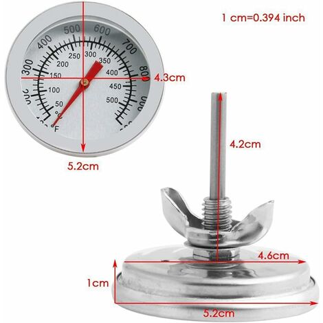 Indicatore di Temperatura Termometro BBQ Sonda Alimenti Durevole Acciaio Inox eB