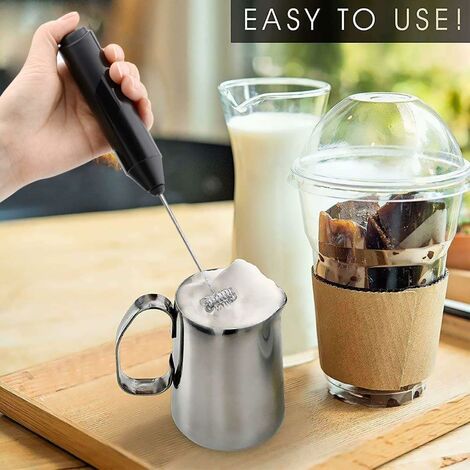 Montalatte Elettrico USB Ricaricabile – Doppia Testa In Acciaio Inox, Con Bicchiere Graduato Per Cappuccino E Matcha
