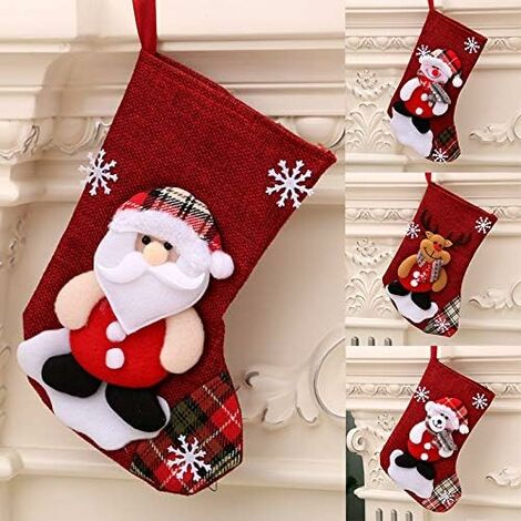 Calze Di Natale Alte 16 Cm, Raffiguranti Babbo Natale, Pupazzi Di Neve E Renne Perfette Per Decorare L Albero Di Natale Come Accessori Da Appendere 98554151