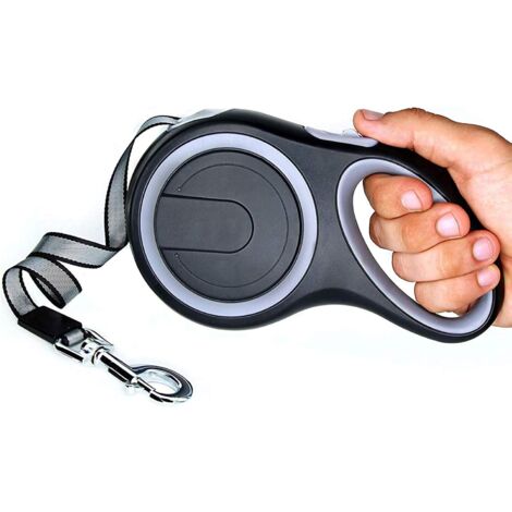Guinzaglio Retrattile Per Cani Con LED - 5 Metri, Impugnatura Antiscivolo, Per Taglie Piccole/Medie - Foto 2