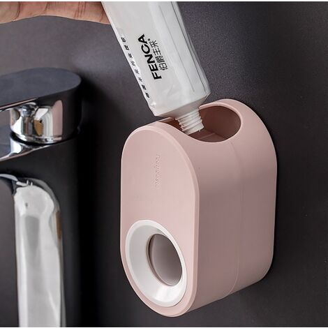 Dispenser Dentifricio A Parete Con 4 Portaspazzolini - Doppio Distributore Automatico Per Bagno, Senza Forare - Foto 6