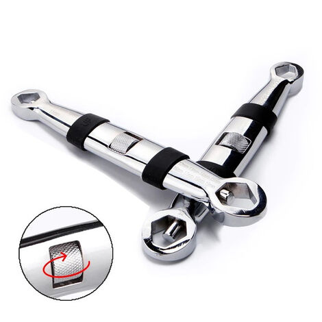 Chiave Autoserrante Doppia BestAlice – Regolabile Da 8 A 22 Mm, In Acciaio Cromo-vanadio, 13 Misure In Una, Per Auto E Biciclette