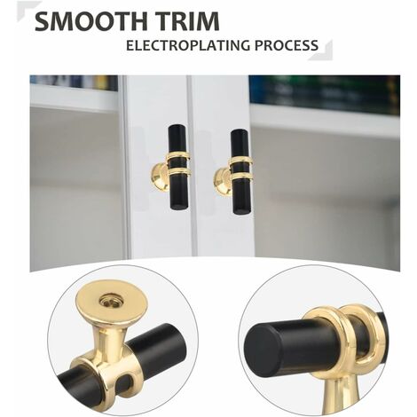 Set Di 9 Pomelli Per Ante Dorati In Lega Di Alluminio - Diametro 30.6 Mm, Per Armadi, Cassetti E Porte