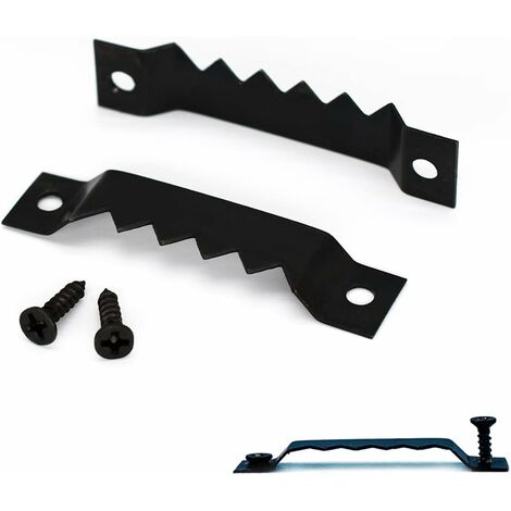 Gancio A Z Francese Per Quadri - 10,2 Cm In Alluminio - Portata Fino A 32kg - Kit Di Sospensione Con Viti E Livella - 4
