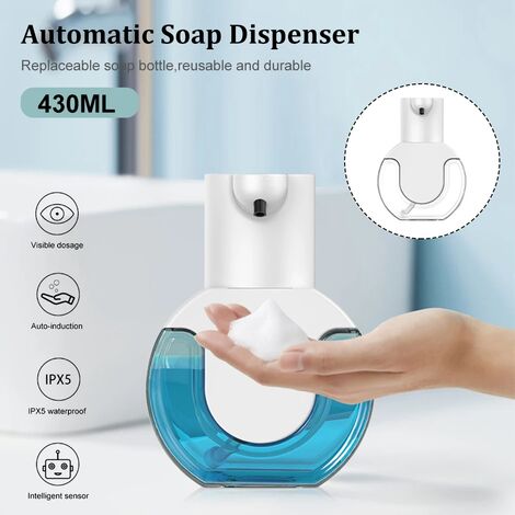 Dispenser automatico di sapone Touchless Disinfettante per le mani  Bottiglia Sensore a infrarossi Dispenser di sapone a parete Bubble  Accessori per il