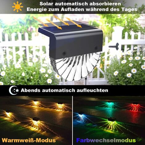 2 luci solari luci solari da giardino per esterni lafhoe IP67