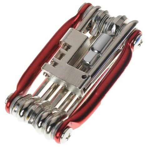 Kit di riparazione bici multifunzionale 11 in 1, kit di attrezzi