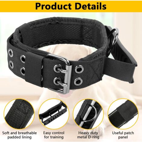 Collare Tattico per Cani con Maniglia di Controllo, Collare per