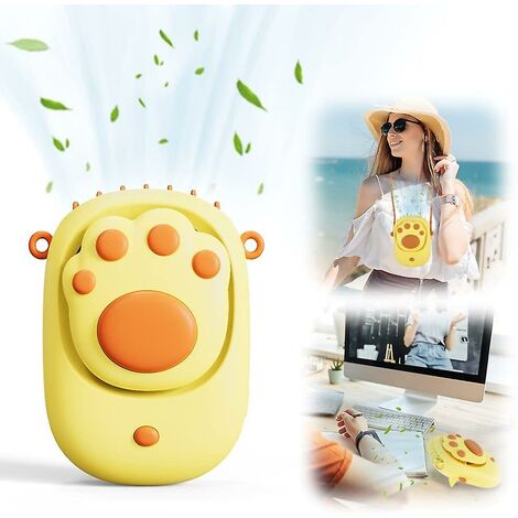 Ventilatore Portatile Da Collo – Ricaricabile USB, 3 Velocità, Mani Libere Per Sport, Corsa, Campeggio - 3