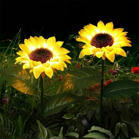 Luce solare a LED a girasole, luce esterna decorativa, perfetta per  giardino, patio, prato, cortile o