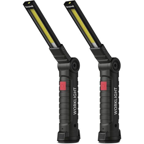 Torcia LED Ricaricabile 2 Pezzi - 900.000 Lumen, 7 Modalità Con Luce COB, Impermeabile IPX6, Per Campeggio E Emergenza - 4