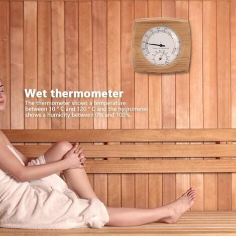 Termoigrometro a legna 2 in 1 Termometro Igrometro Hammam Sauna Accessori  Fahrenheit