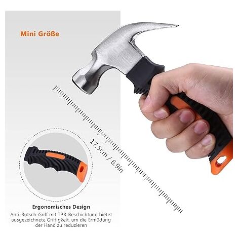 Martello In Gomma 2 Pezzi Con 4 Teste Di Ricambio | 25mm | Per Lavori Di Precisione Su Legno E Pelle - Foto 6