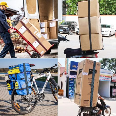 Corde Elastiche Con Ganci, 4 Pezzi Di Estensori Regolabili Per Cinghie Per Bagagli Cinghia Elastica Con 8 Fibbie Scorrevoli Per Cuffie E Bagagli Nero 91975846 - Foto 5