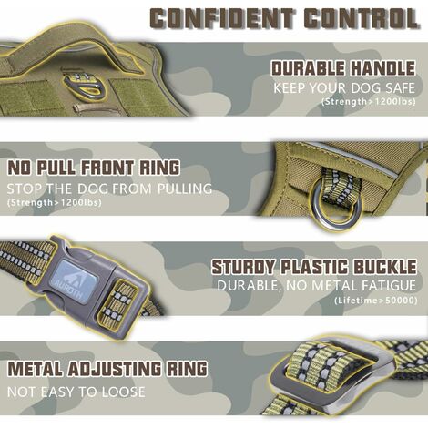 MAOTN Imbracatura Tattica Per Cani Impermeabile,Gilet Per Cani Da Addestramento Al Combattimento CS Con Mimetica Militare,Pettorina Per Animali Domestici Da Viaggio Pattuglia,Style7,M