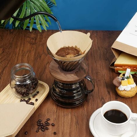 Filtro per caffè, filtro per caffè conico misura 04, filtro in carta ecru  naturale da 4 