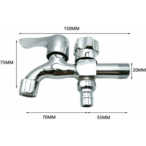 Rubinetto Angolo In Ottone Per Lavatrice - Doppio Supporto, Valvola Ceramica, Per Giardino/Cucina - Foto 11