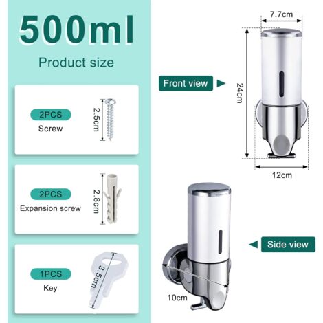 Set di Flaconi Ecologici in PET Rosa da 200ml/400ml per Shampoo, Lozione e Siero