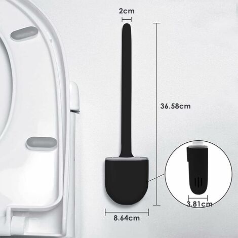 Scopino per WC in silicone morbido e flessibile, bifacciale, per una pulizia profonda e ottimale. | Leroy Merlin