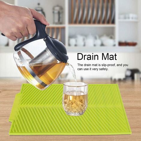 Tappetino In Silicone Per Cucina 40x27cm – Scolapiatti Multiuso, Sottopentola Anticalore E Antiscivolo - 3