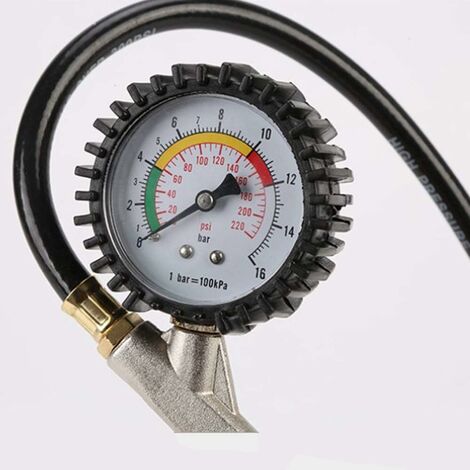 Manometro Pneumatici Manuale 0-100 PSI - Misuratore Pressione Aria Per Auto, Moto E Bici - Foto 7