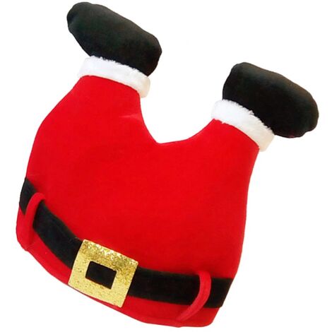 Puntale per albero di Natale, grande cappello in velluto verde e rosso