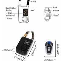 Lucchetto Bicicletta A Combinazione 4 Cifre - Catena 65cm Antifurto Per Bici E Scooter - Foto 7