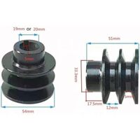 Puleggia A V Per Motori 168F E 170F | Foro 20mm | Testa Convessa - Foto 8