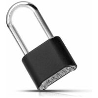 Lucchetto A Combinazione 4 Cifre Impermeabile - Regolabile, Per Esterno, Armadietti, Bagagli, Nero - Foto 5