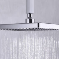 JOHO Soffione Doccia Da Parete In Acciaio Inox 304 Con Ugelli Antiicalcare 20x20cm Quadrato 91788241