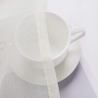 Home Tresor - Coppia Tende a Vetro | Tendine per Finestra e Portafinestra d' Interni, Cucina, Cameretta, Soggiorno | Set 2 tende Tokio Semitrasparenti (Fiore Azzurro, cm. 70x150