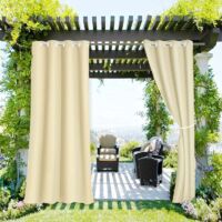 Tende isolanti per esterni per pergola, impermeabili, isolate termicamente, con occhielli e funzione oscurante, ideali per gazebo e portico, 1 pannello