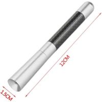 Antenna per auto corta potente color argento, per radio FM/AM, universale, 8 viti incluse M5.0