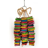 Giocattolo Da Masticare Per Pappagalli - Blocchi Di Legno Colorati Per Uccelli Medi E Grandi - Foto 6