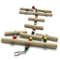 Giocattolo Appeso Per Uccelli - Scala Di Corda Di Cotone Con Anello Per Pappagalli, Arrampicata E Masticazione - Foto 6