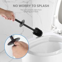 EXLECO Inox Scopino Bagno WC Montaggio Parete Spazzolino Water Bagno con Ricambio Scopino WC, Porta Scopino Bagn Spazzola per Toilette Scovolino & Portascopino Set di Scopettino Accessori Cromo