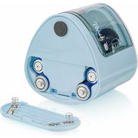 Temperamatite Elettrico Universale A Batteria (4 AA), Doppio Foro Per Matite Da 6-8 Mm E 9-12 Mm, Con Contenitore Trasparente E Sicurezza Bambini
