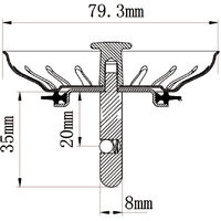 Tomario Tappo Per Lavello In Acciaio Inox 304 - Filtro Anti Odori, Diametro 80 Mm (adatto Per Fori 78-84 Mm)