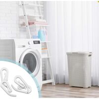 120 Ganci Per Tende In Plastica Bianchi - 2.8x1.2cm Per Tende Finestra, Doccia - Foto 8