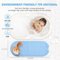 Tappetino Morbido Vasca Antiscivolo 30x100cm - Morbido PVC Con Fori