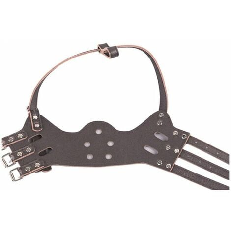 Ahlsen Chien en Cuir Muselière Anti-aboiement pour Les Grands Chiens de Petite Taille Moyenne L