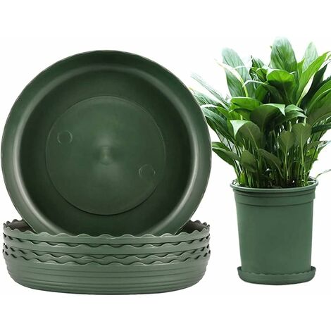 Soucoupe en Plastique Transparent Soucoupe de Pot de Plante de Fleur Plateaux à Plantes en Plastique Plus Épais Durables pour Jardin Intérieur Extérieur 10, 6 Pouces 